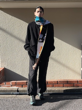 「アイテム（メガネ）」を使った、Takuya  Kobayashiさん（メンズ・176cm）の冬コーディネート