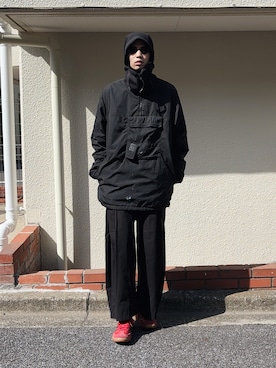 「adidas（アディダス）のサンバチーム / Samba Team / アディダスオリジナルス adidas Originals（スニーカー、レッド系）」を使った、Takuya  Kobayashiさん（メンズ・176cm）の春コーディネート