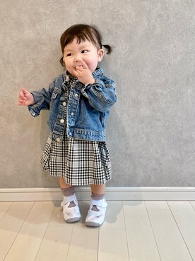 「西松屋（ニシマツヤ）のアイテム」を使った、kii_memeさん（キッズ・139cm）の春コーディネート
