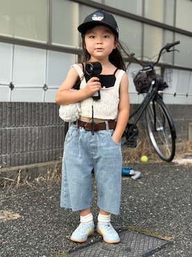 「アイテム（トップス）」を使った、kii_memeさん（キッズ・155cm）の夏コーディネート
