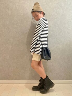 「KANGOL（カンゴール）のアイテム（ブーツ）」を使った、kii_memeさん（キッズ・130cm）の秋コーディネート