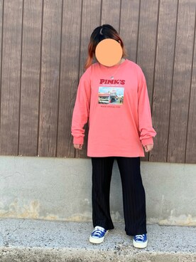「チャックテイラー」｜「アイテム（アクセサリー）」を使った、mao*さん（レディース・155cm）の秋コーディネート