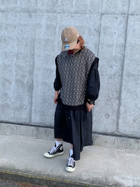 「コンバース ハイカット」｜「アイテム（キャップ）」を使った、mao*さん（レディース・155cm）の秋コーディネート