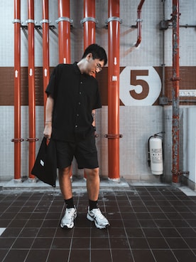 「MUJI」｜Ray Lauさん（メンズ・175cm）の夏コーディネート