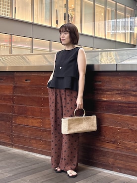 「COTTO（コトゥー）のアイテム」を使った、Megumi Kounoさん（レディース・153cm）の夏コーディネート