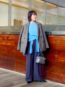 「アイテム（テーラードジャケット）」を使った、Megumi Kounoさん（レディース・153cm）の秋コーディネート