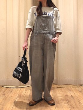 オールインワン サロペット グレー系 を使った人気ファッションコーディネート Wear オールインワン サロペット グレー系 を使った人気ファッションコーディネート Wear
