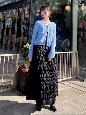 「LE CIEL BLEU（ルシェルブルー）のアイテム」を使った、lecielbleu_officialさん（レディース・160cm）の春コーディネート