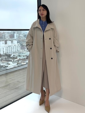 「UNITED TOKYO（ユナイテッドトウキョウ）のアイテム（その他アウター）」を使った、水野里咲さん（レディース・160cm）の冬コーディネート