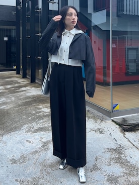 「UNITED TOKYO（ユナイテッドトウキョウ）のアイテム（その他アウター）」を使った、水野里咲さん（レディース・160cm）の冬コーディネート