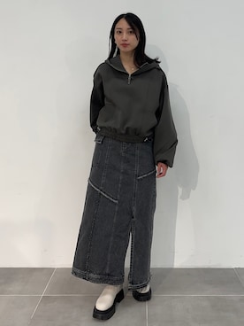 水野里咲さん(レディース・160cm)の冬コーディネート