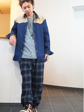 「MSML（エムエスエムエル）のアイテム」を使った、MOREGAUCHE2KAZUYAさん（メンズ・169cm）の秋コーディネート