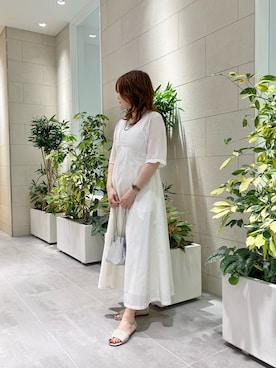 「URBAN RESEARCH ROSSO WOMEN（アーバンリサーチ　ロッソ）のアイテム（ジャンパースカート）」を使った、kannaさん（レディース・155cm）の夏コーディネート