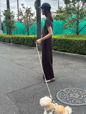 「アイテム（帽子）」を使った、imさん（レディース・164cm）の秋コーディネート