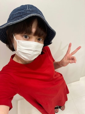 「JW Anderson（ジェイダブリューアンダーソン）のアイテム（帽子）」を使った、nakaさん（レディース・153cm）の夏コーディネート