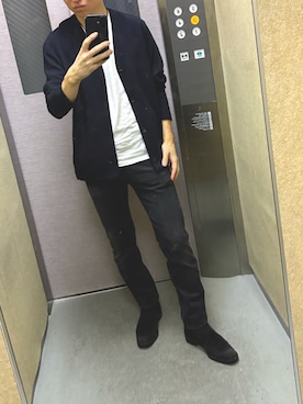 「UNITED ARROWS（ユナイテッドアローズ）のアイテム（カーディガン/ボレロ）」を使った、エイトさん（メンズ・168cm）の秋コーディネート