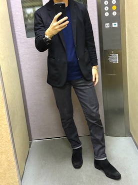 「NANO universe（ナノユニバース）のアイテム」を使った、エイトさん（メンズ・168cm）の秋コーディネート