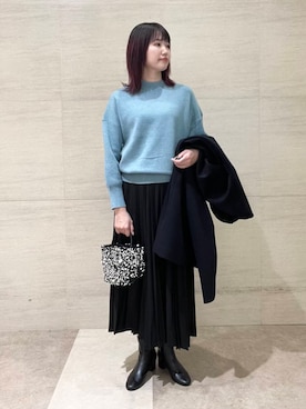 「冬の差し色コーデ」｜後藤綾乃さん（レディース・165cm）の冬コーディネート