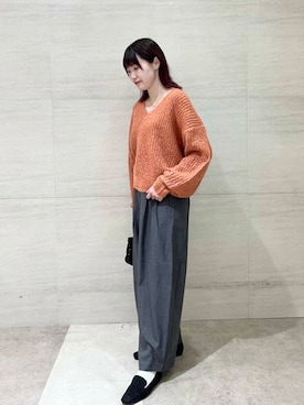 「冬の差し色コーデ」｜後藤綾乃さん（レディース・165cm）の冬コーディネート