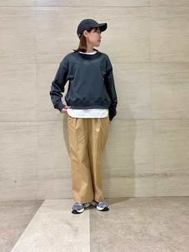 「ORCIVAL（オーシバル）のアイテム（キャップ）」を使った、後藤綾乃さん（レディース・165cm）の秋コーディネート