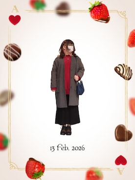 「CAPRICIEUX LE'MAGE（カプリシューレマージュ）のアイテム（ノーカラーコート、グレー系）」を使った、みぃさん（レディース・157cm）の春コーディネート