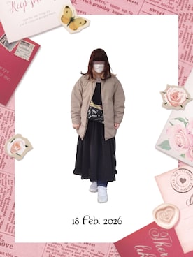 「EDWIN（エドウィン）のアイテム（パンツ）」を使った、みぃさん（レディース・157cm）の春コーディネート