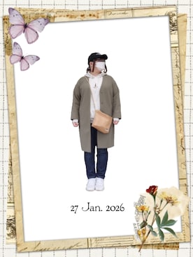 「EDWIN（エドウィン）のアイテム」を使った、みぃさん（レディース・157cm）の冬コーディネート