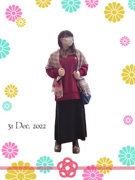 「no brand（ノーブランド）のアイテム（イヤーカフ）」を使った、みぃさん（レディース・157cm）の冬コーディネート
