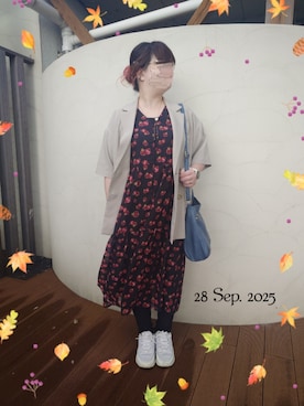 「アイテム（ヘアピン）」を使った、みぃさん（レディース・157cm）の秋コーディネート