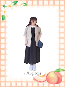 「GLOBAL WORK（グローバルワーク）のアイテム」を使った、みぃさん（レディース・157cm）の夏コーディネート