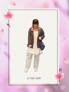 「GLOBAL WORK（グローバルワーク）のアイテム（ジャケット/アウター）」を使った、みぃさん（レディース・157cm）の春コーディネート