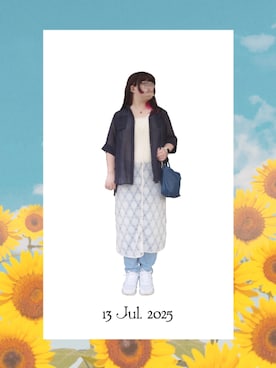 「アイテム（イヤーカフ）」を使った、みぃさん（レディース・157cm）の夏コーディネート