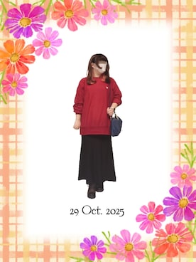 「アイテム（イヤーカフ）」を使った、みぃさん（レディース・157cm）の秋コーディネート