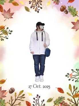 「アイテム（ヘアゴム）」を使った、みぃさん（レディース・157cm）の秋コーディネート