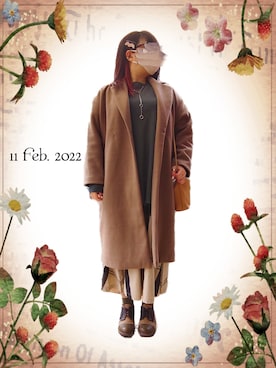 「チョコ色に染まれ」｜「アイテム（その他シューズ）」を使った、みぃさん（レディース・157cm）の冬コーディネート