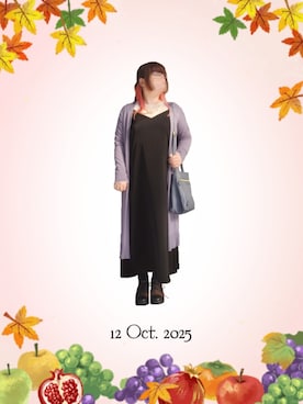 「アイテム（イヤーカフ）」を使った、みぃさん（レディース・157cm）の秋コーディネート