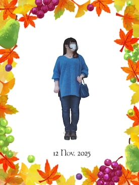 「アイテム（イヤーカフ）」を使った、みぃさん（レディース・157cm）の秋コーディネート