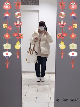 「EDWIN（エドウィン）のアイテム」を使った、みぃさん（レディース・157cm）の冬コーディネート