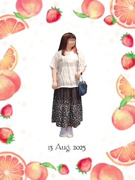 「no brand（ノーブランド）のアイテム（ショルダーバッグ）」を使った、みぃさん（レディース・157cm）の秋コーディネート