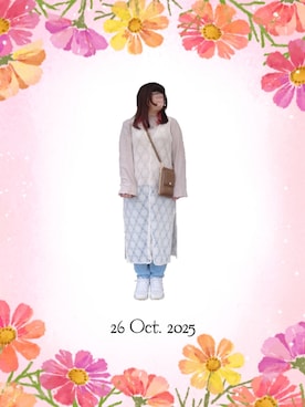 「しまむら（シマムラ）のアイテム（Tシャツ/カットソー）」を使った、みぃさん（レディース・157cm）の秋コーディネート