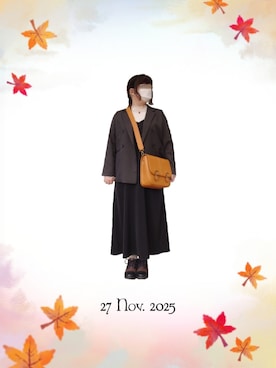 「おでかけ」｜「アイテム（ワンピース/ドレス）」を使った、みぃさん（レディース・157cm）の冬コーディネート