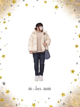 「EDWIN（エドウィン）のアイテム」を使った、みぃさん（レディース・157cm）の冬コーディネート