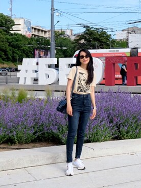 「KOMONO.（コモノ）のアイテム（サングラス）」を使った、N.N.さん（レディース・165cm）の夏コーディネート