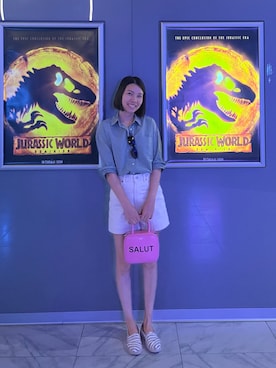 「TOMS（トムス）のアイテム」を使った、N.N.さん（レディース・165cm）の夏コーディネート