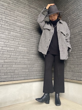 「cocaコーデ」｜「アイテム（ジャケット/アウター）」を使った、yuniconさん（レディース・163cm）の冬コーディネート