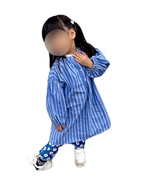 「アイテム（シャツワンピース）」を使った、ちぱこさん（キッズ・100cm）の秋コーディネート