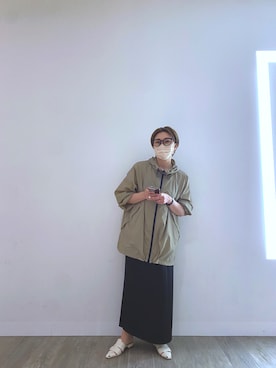 「新作」｜「アイテム（マウンテンパーカー）」を使った、sanako_yoshidaさん（レディース・157cm）の春コーディネート