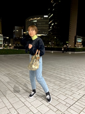 「フェザー」｜「アイテム（スニーカー）」を使った、sanako_yoshidaさん（レディース・157cm）の秋コーディネート