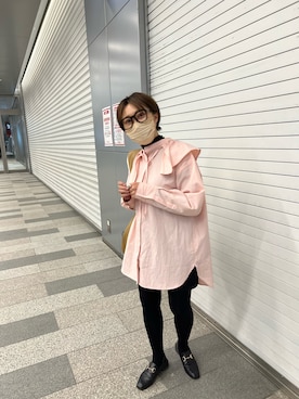 「mystic（ミスティック）のアイテム（ローファー）」を使った、sanako_yoshidaさん（レディース・157cm）の冬コーディネート