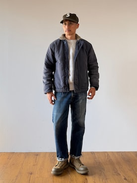 「アメカジ」｜Leeさん（メンズ・174cm）の冬コーディネート